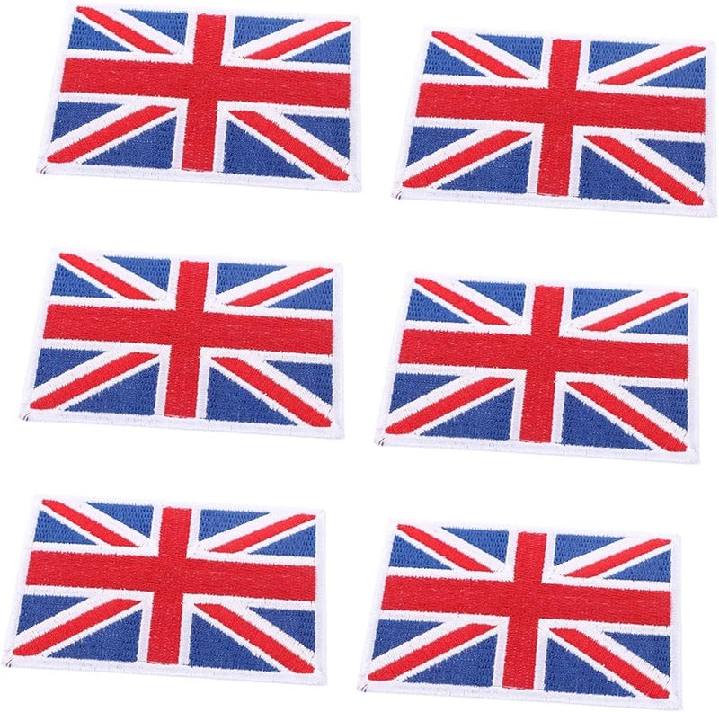Country Flag Embroidery Applique Patches 6pcs Iron On DIY Clothing - Image 1
